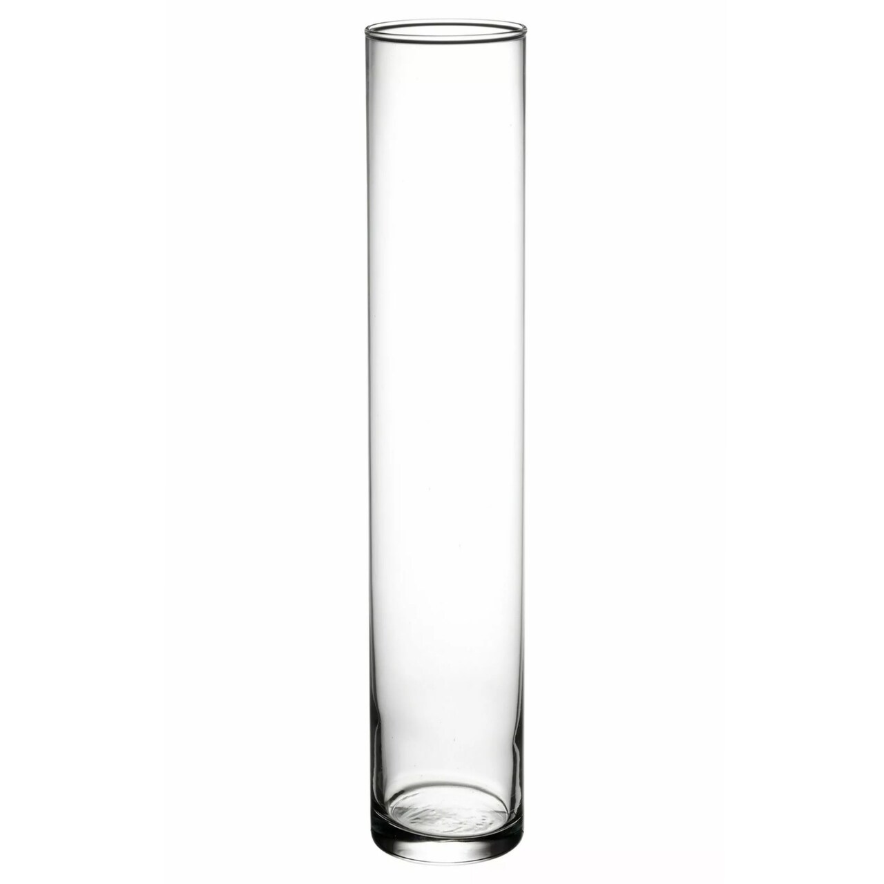 Cylindrical Transparent Glass Vase Perfect for Flowers and Decorative Fillers